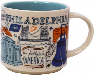 Blue Starbucks Been There Series Philadelphia Ceramic Mug, 14 Oz | 694-AKMPFB