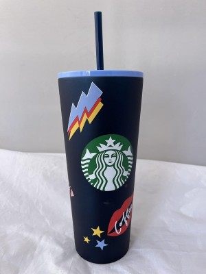 Blue Starbucks Stainless Steel Tumbler Chill Lips Hearts Venti 24 Oz | 028-LTJEUQ