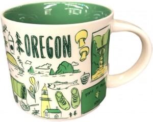 Green Starbucks Been There Across The Globe Series Mug 14 Oz Oregon | 185-KVUSQF