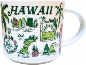 Green Starbucks Been There Series Hawaii Ceramic Mug, 14 Oz | 031-JLXAZW