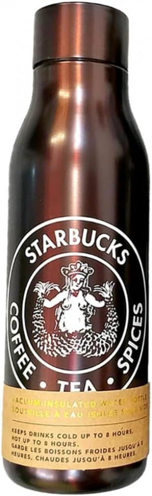 Grey Starbucks The First Pike Place Store Siren Logo Stainless Steel Water Bottle, 20 Oz | 702-LIDTMS