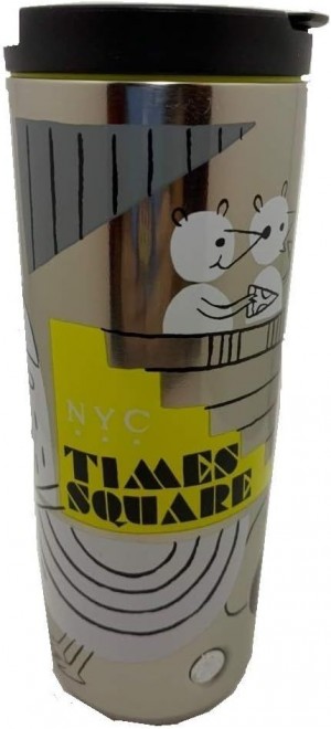 Grey Starbucks Time Square New York City Stainless Steel Tumbler Featuring Pizza Rat | 651-RGJZPM