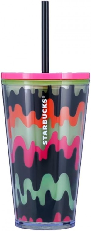 Multicolor Starbucks 2023 Halloween Limited Edition Drippy Wave Tumbler Decorate With Spooky Stickers | 301-URZYJC