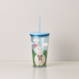 Multicolor Starbucks Bohemian Alpaca Family on Highland 24oz Cold Cup | 851-FWUJTN