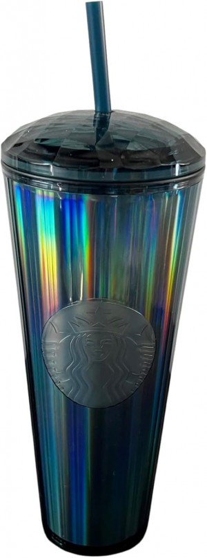 Multicolor Starbucks Fall 2022 Ocean Kaleidoscope Dome 24oz Venti Tumbler With Straw | 042-ZKLIDR