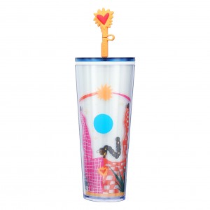 Multicolor Starbucks Girl With Heart Cold Cup 24oz | 697-ONPSEB