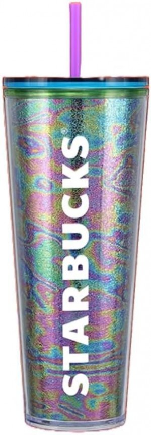 Multicolor Starbucks Iridescent Print Cold Cup (24 Oz) | 012-VCZAOE