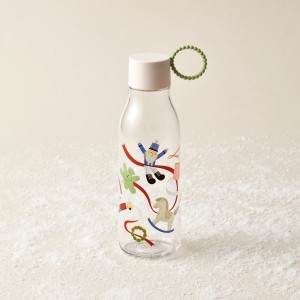 Multicolor Starbucks Plastic Holiday Ribbon 24oz Water Bottle | 154-GWCVDF