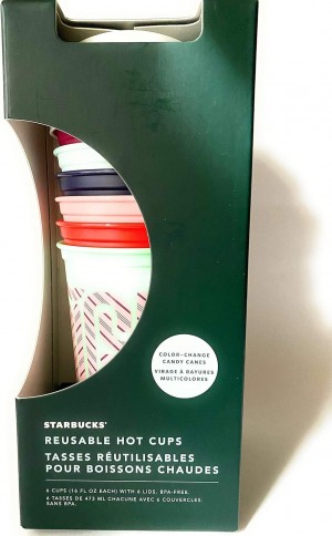 Multicolor Starbucks Reusable Plastic Hot Cups Holiday 2020 Color Changing Cups, 16 Ounces | 468-WPXUDJ