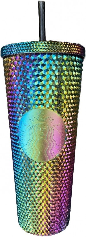 Multicolor Starbucks Satrbucks Limited Edition Studded Oil Slick Rainbow Iridescent Tumbler Fall 2023 Venti 24 Oz | 650-YHTXJP