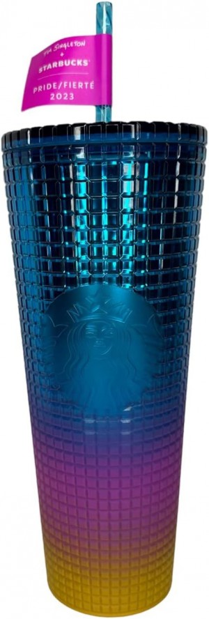 Multicolor Starbucks Tumbler Tim Singleton Rainbow Grid Gradient Ombre - Venti 24oz - Summer 2023 | 970-JNHDPF