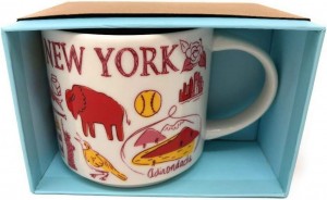 Red Starbucks Been There Series New York Knickerbocker State Ceramic Mug, 14 Oz | 946-GDHTQZ