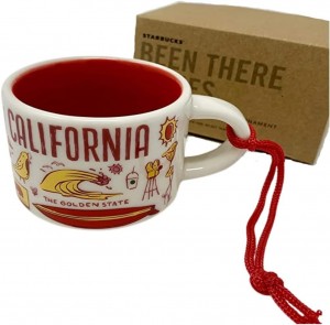 Red Starbucks California Been There Series Collection Ceramic Coffee Mug Demitasse Ornament 2 Oz | 648-FZCVQD