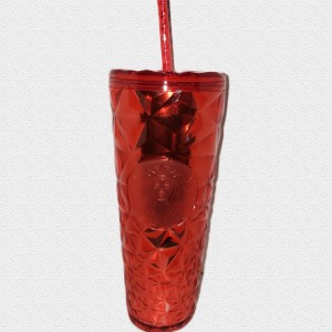 Red Starbucks Christmas Holidays Red Diamond Prism Crystal Venti 24oz Tumbler | 491-GORPYK