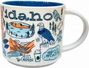 White Blue Starbucks Been There Series - Idaho Mug, 14 Fl Oz | 867-QWFAZX