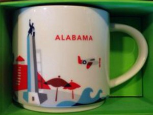 White Starbucks Alabama You Are Here Collection Cup Mug | 719-EQWKLR