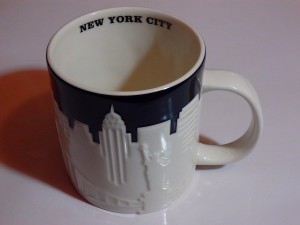 White Starbucks Collector Relief Series New York Taxi Mug, 16 Oz | 573-RFLPXV