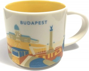 White / Multicolor Starbucks Budapest You Are Here 16oz Coffee Mug | 367-RIMZYK