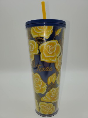 Yellow Starbucks Yellow Rose Of Texas Plastic 24oz Cold Cup | 532-NXDVIZ