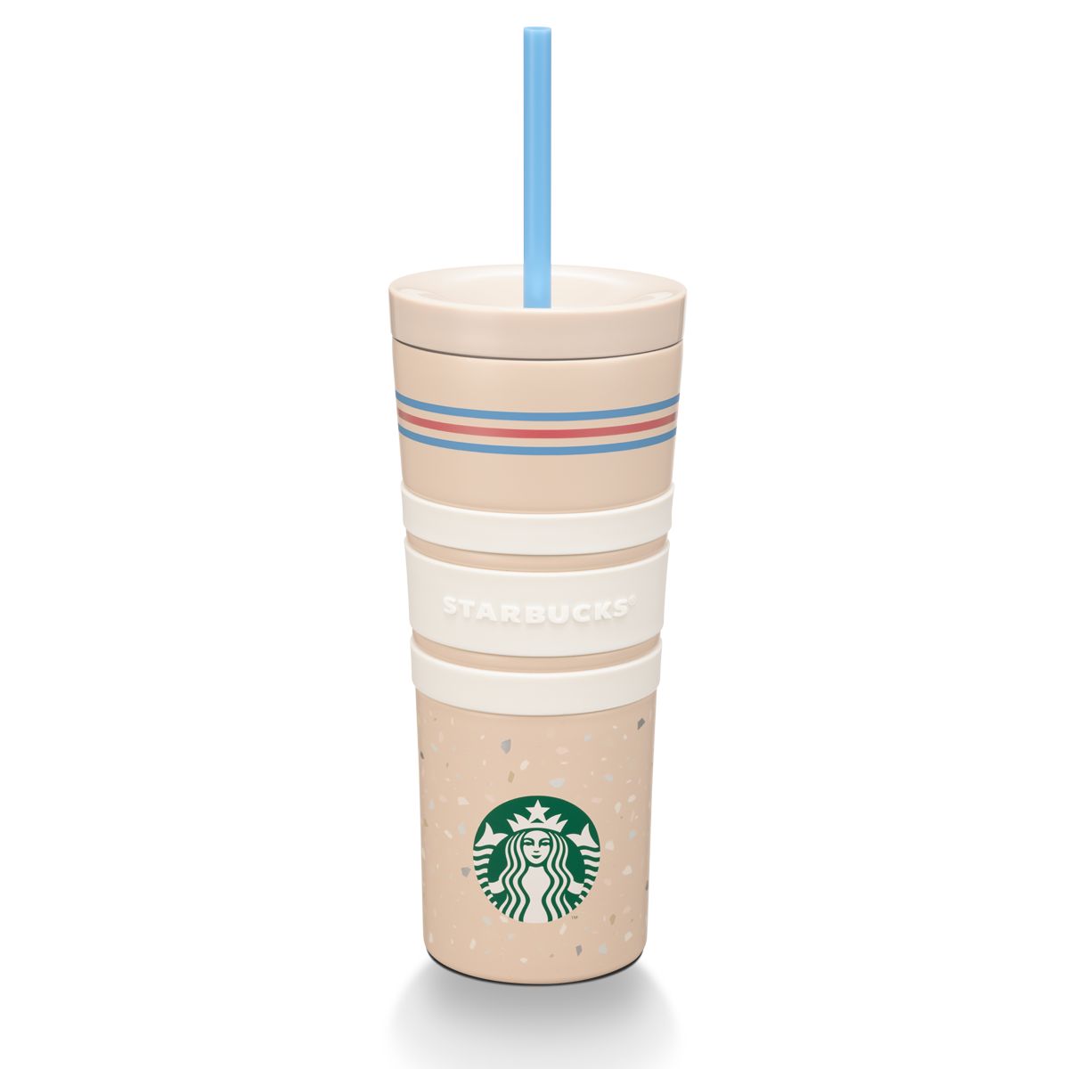 Beige Grey Starbucks Natural Terrazzo 16oz Stainless Steel Cold Cup | 527-XAEUCP