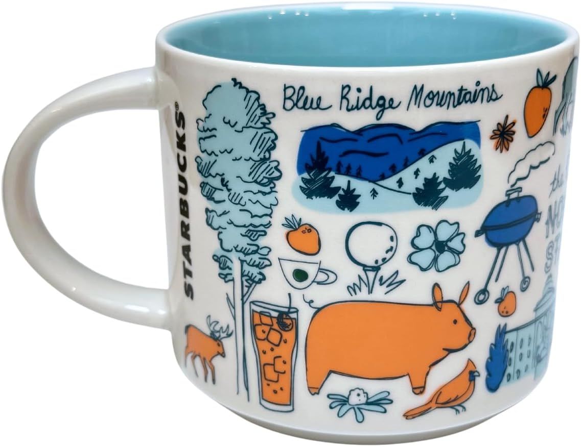 Blue Starbucks Been There Series Collection North Carolina Coffee Mug New With Box,14 Fluid Ounces | 521-CBQYAO