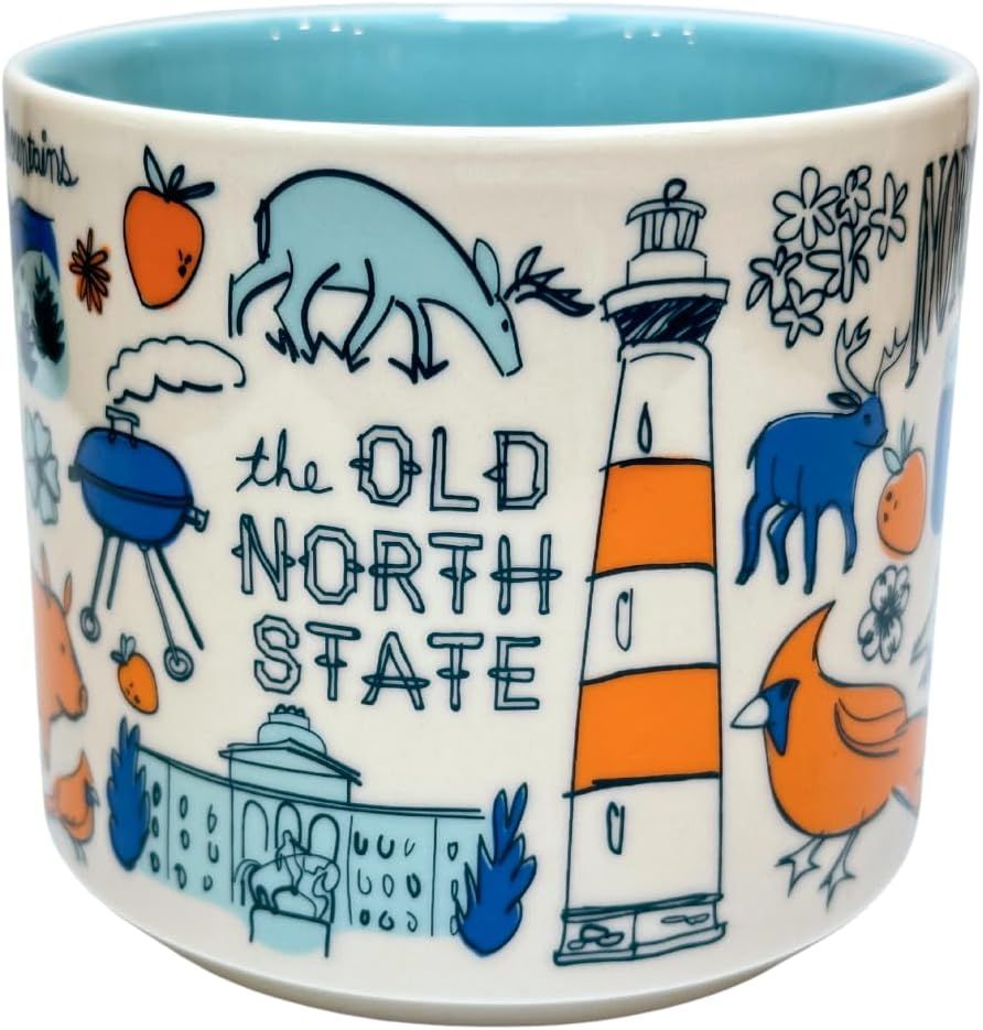 Blue Starbucks Been There Series Collection North Carolina Coffee Mug New With Box,14 Fluid Ounces | 521-CBQYAO