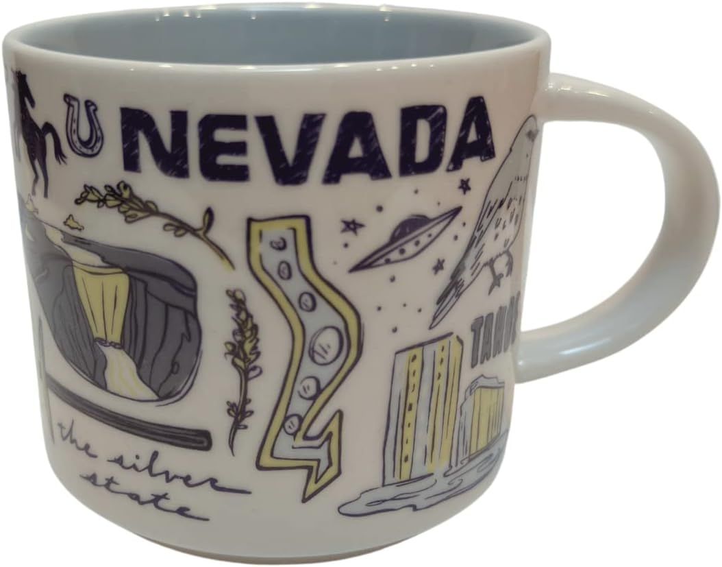 Blue Starbucks Been There Series Nevada Ceramic Coffee Mug, 14 Oz | 295-XCHFLQ