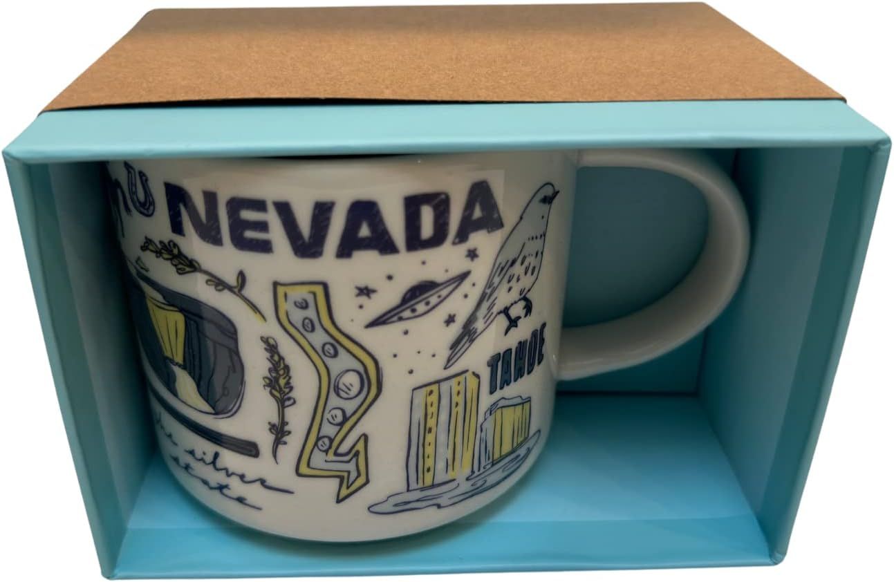 Blue Starbucks Been There Series Nevada Ceramic Coffee Mug, 14 Oz | 295-XCHFLQ