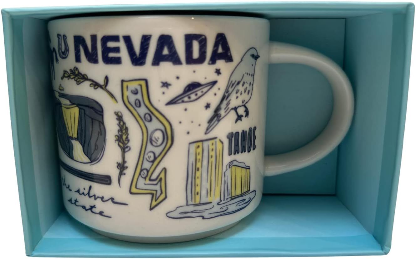 Blue Starbucks Been There Series Nevada Ceramic Coffee Mug, 14 Oz | 295-XCHFLQ