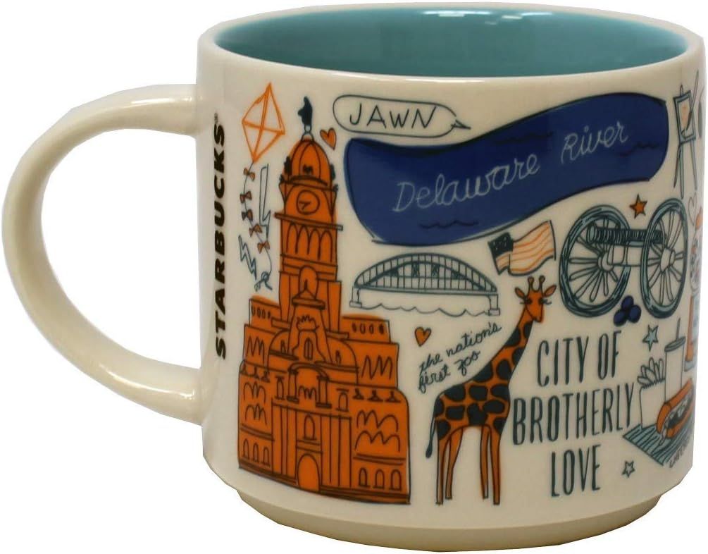 Blue Starbucks Been There Series Philadelphia Ceramic Mug, 14 Oz | 694-AKMPFB