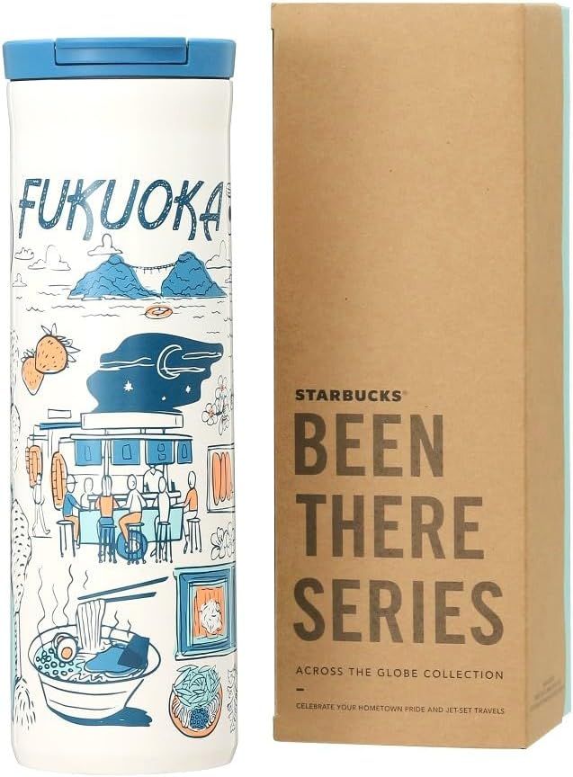 Blue Starbucks Fukuoka Been There Series Stainless Steel Bottle, 16.7 Fl Oz (473 Ml) | 810-DNEQPF