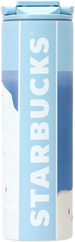 Blue Starbucks Japan Stainless Steel Bottle Seaside 473ml/15.9oz, Blue | 574-AQSWKE