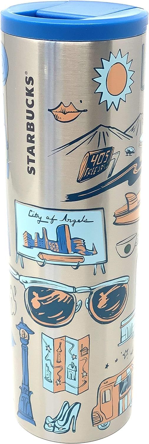 Blue Starbucks Los Angeles Vacuum Insulated Stainless Steel Traveler Tumbler, 16 Oz | 078-YZVAKS