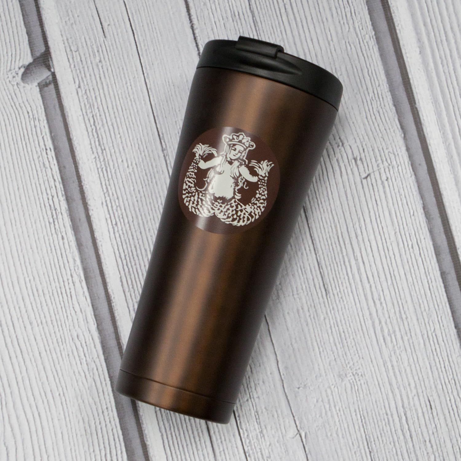 Brown Starbucks Pike Place Stainless Steel Tumbler, Brown, 16 Fl Oz | 026-GNPKUE