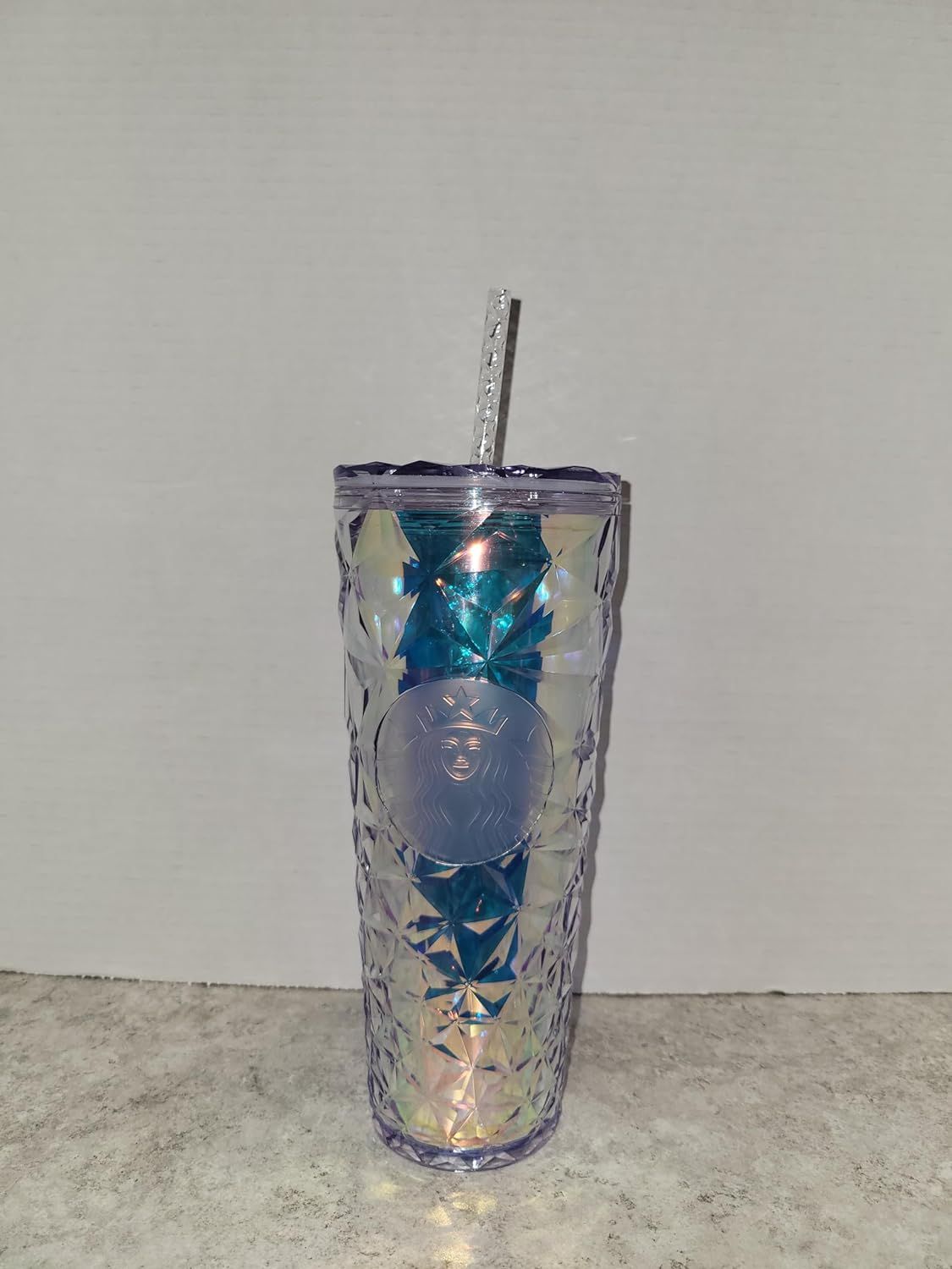 Clear Starbucks Christmas Holidays Clear Diamond Prism Crystal Venti 24oz Tumbler | 716-ADHJVN