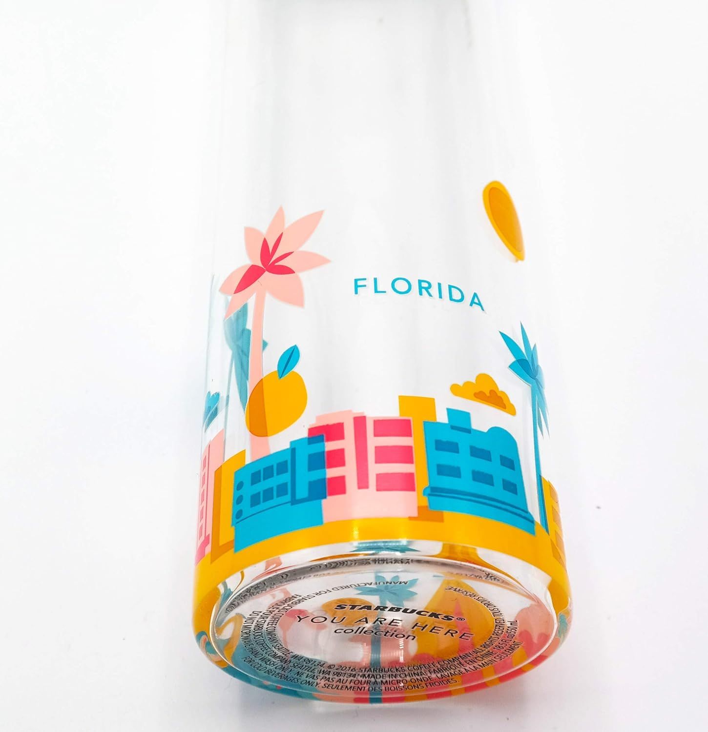 Clear Starbucks You Are Here Collection Water Bottle - Florida, 18.5 Fl Oz | 591-PMUVEY