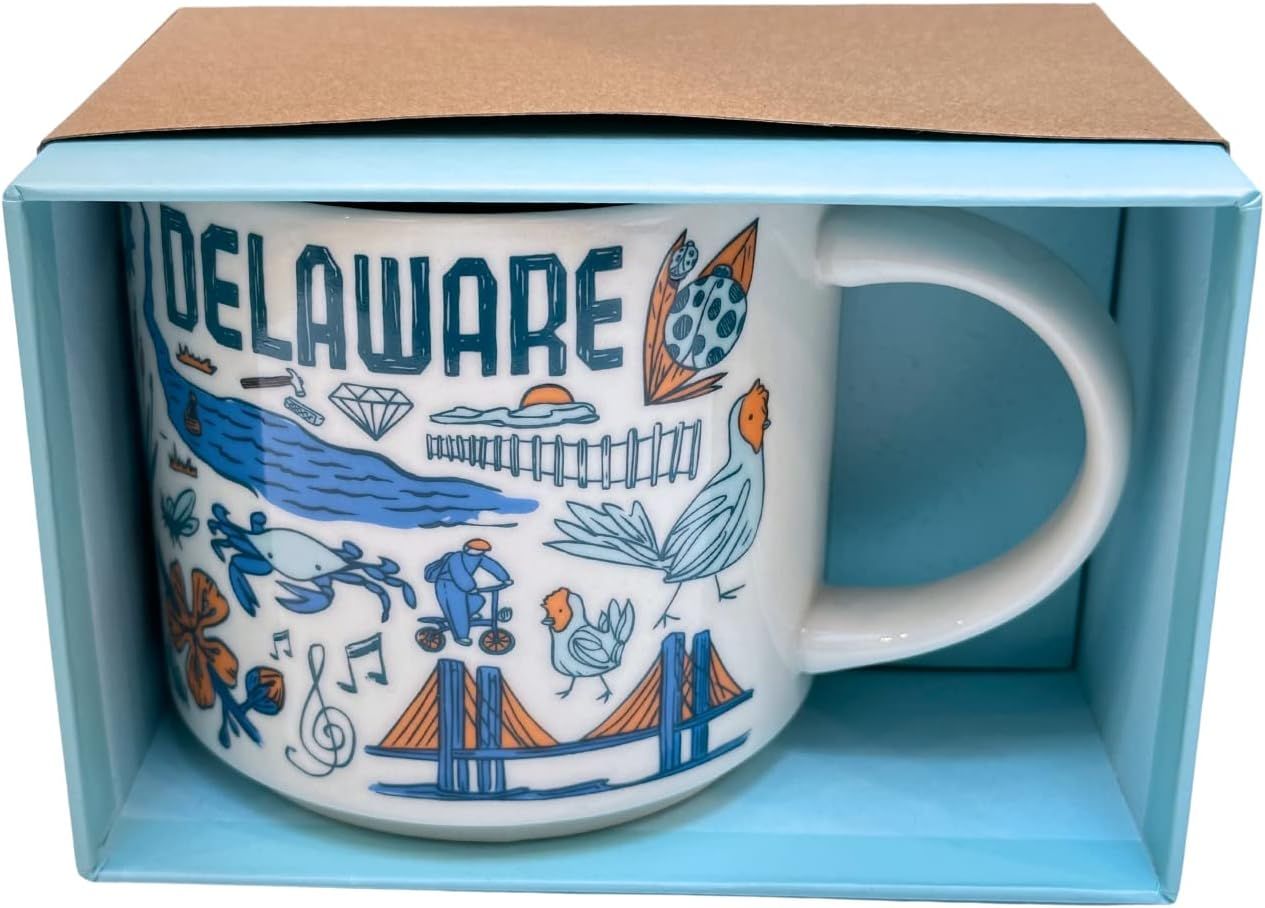 Coffee Starbucks Been There Series Delaware Ceramic Coffee Mug, 14 Oz | 378-NWGOKY