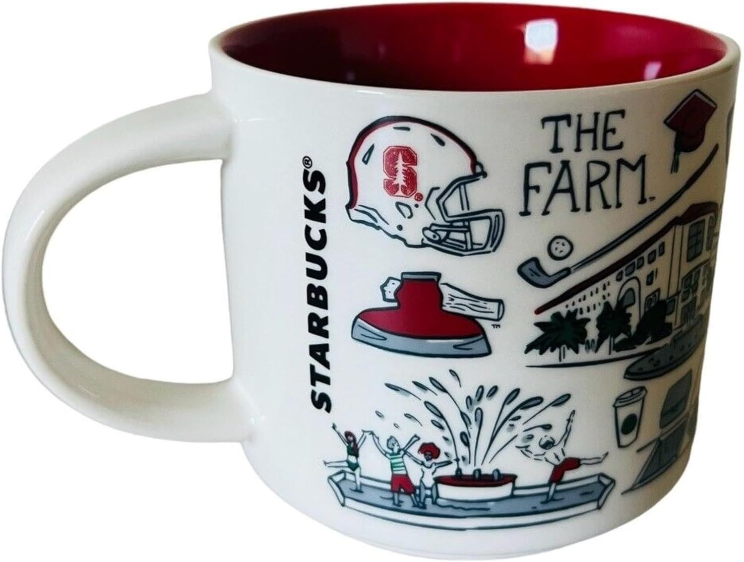 Coffee / Red Starbucks Stanford University Been There Series Campus Collection Coffee Mug 14 Oz, Red | 253-SFEPUO