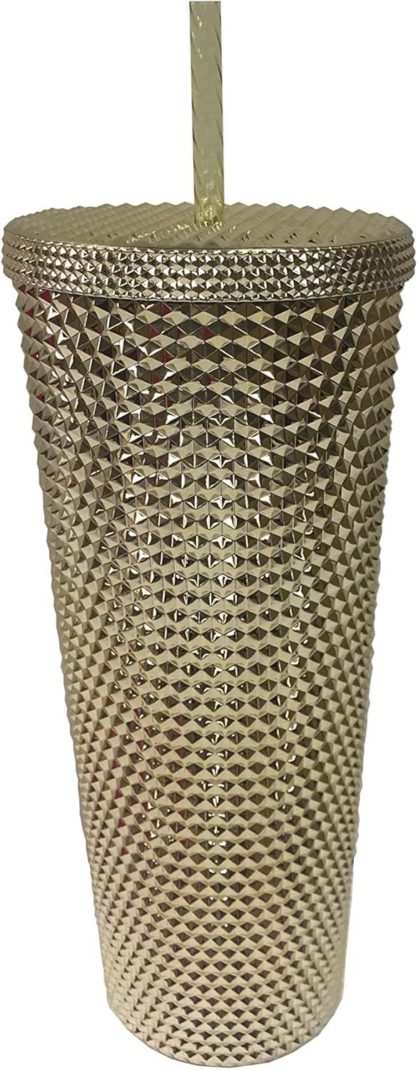 Gold Starbucks Gold Studded Tumbler 2022 Fall Winter Holiday Bling (24 Oz - Venti) | 562-NKRDUV