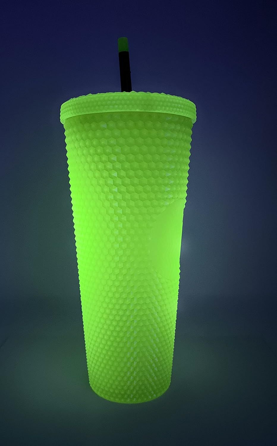 Green Starbucks 24 Oz Double Wall Glow In The Dark Black Light Uv Slime Green Cold Cup Tumbler | 093-RGVAJK