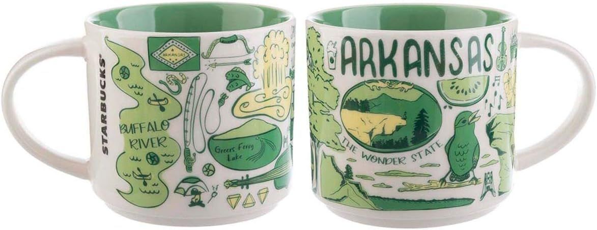 Green Starbucks Arkansas Been There Series Across The Globe Collection Ceramic Coffee Cup | 430-RJVUZD