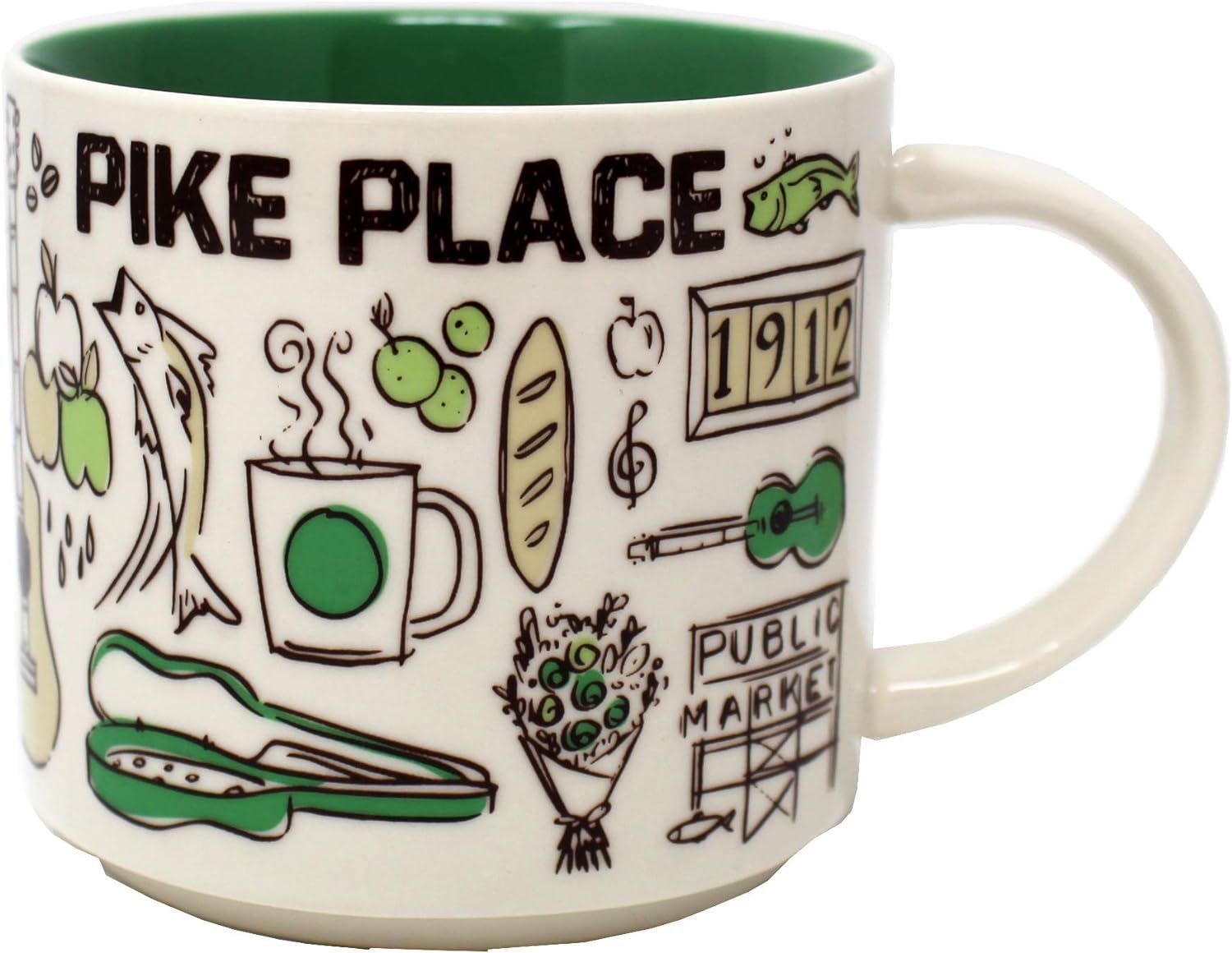 Green Starbucks Been There Series - Pike Place Market Mug, 14 Fl Oz | 456-PNACIR