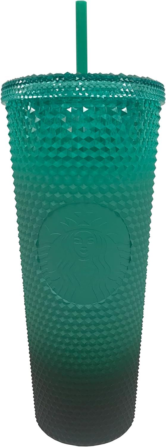 Green Starbucks Green Gradient Studded Acrylic Tumbler Fall Winter Holiday 2022 (24 Oz - Venti) | 640-HYOLKJ