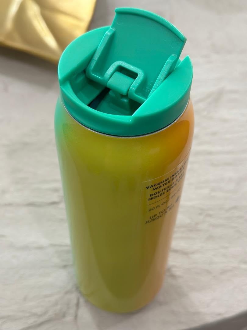 Mint Green Yellow Grey Starbucks 2022 Mint Green And Yellow Gradient Vacuum Insulated Stainless Steel Tumbler 20 Oz | 978-INWYXE