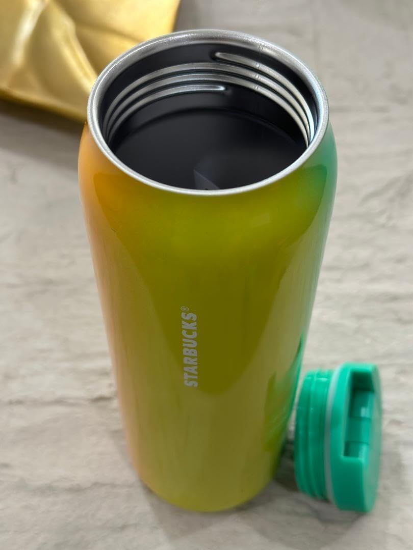 Mint Green Yellow Grey Starbucks 2022 Mint Green And Yellow Gradient Vacuum Insulated Stainless Steel Tumbler 20 Oz | 978-INWYXE