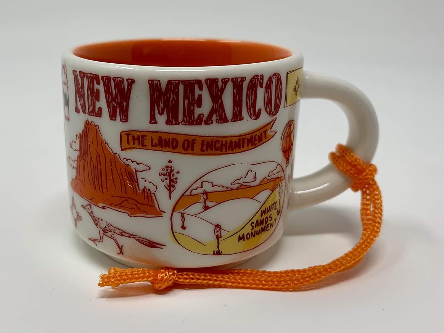 Orange Starbucks New Mexico Been There Series Espresso Cup Ornament Demitasse Mug 2oz | 182-LDIUOT