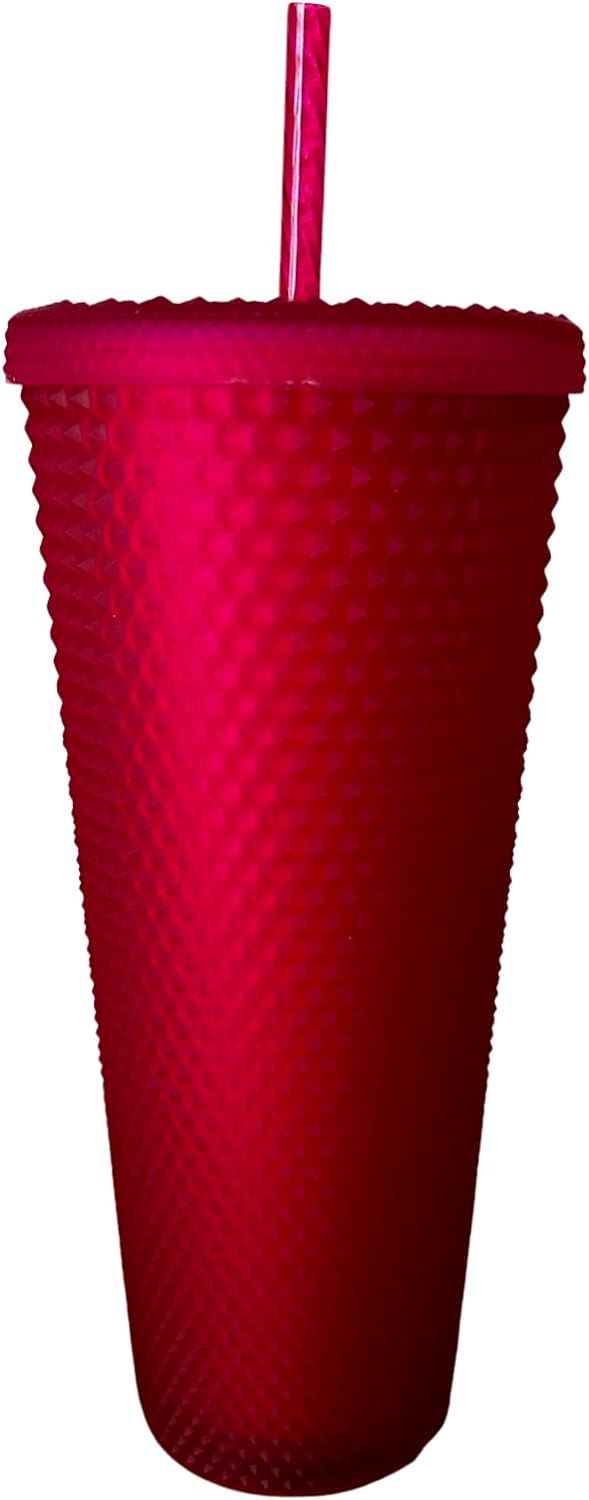 Red Starbucks 2023 Spring Pink Jelly Studded Venti 24oz Tumbler With Straw | 716-GLHMRJ