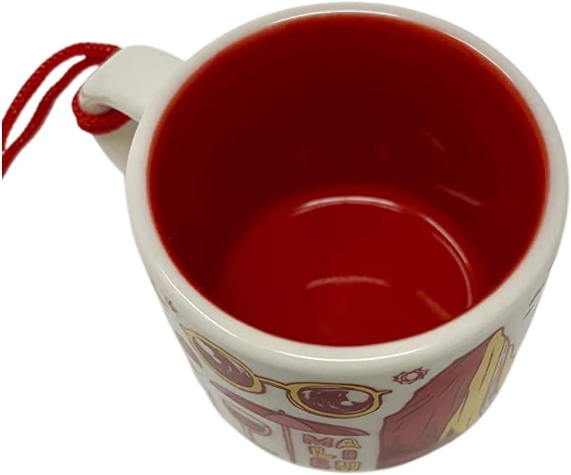 Red Starbucks California Been There Series Collection Ceramic Coffee Mug Demitasse Ornament 2 Oz | 648-FZCVQD