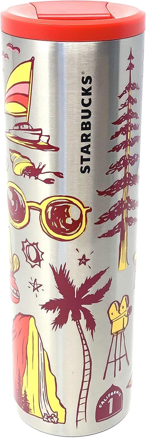 Red Starbucks California Vacuum Insulated Stainless Steel Traveler Tumbler, 16 Oz | 501-UKWNJS