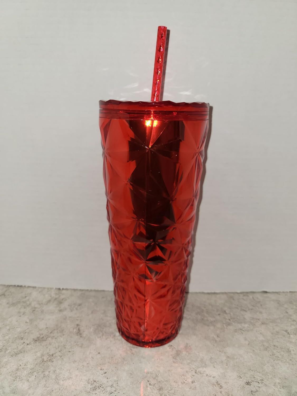 Red Starbucks Christmas Holidays Red Diamond Prism Crystal Venti 24oz Tumbler | 491-GORPYK